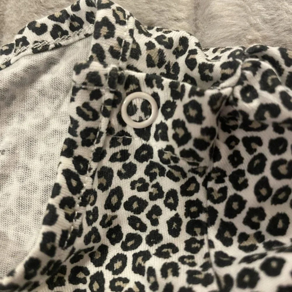3 Months Carter's Leopard Print Shirt Dress One Piece, Short Sleeves - Picture 3 of 5
